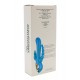 Vibromasseur rabbit bleu avec chapelet vibrant - TOZ-024BLU