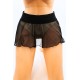 Mini jupe noire en résille transparente Stella - LSN3