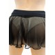 Mini jupe noire en résille transparente Stella - LSN3