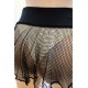 Mini jupe noire en résille large transparente Sofia - LSN4