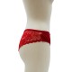 Culotte rouge en dentelle avec nœud en satin - PF09LRED