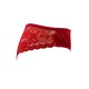 Culotte rouge en dentelle avec nœud en satin - PF09LRED