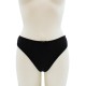 Culotte noire en dentelle avec nœud en satin - PF09LBLK