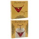 String rouge avec bijou perle strass dorés - PA06MRED
