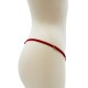 String rouge avec bijou perle strass dorés - PA06MRED