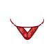 String rouge avec bijou perle strass dorés - PA06MRED