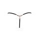 String noir avec bijou perle strass dorés - PA06MBLK