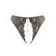 String gris avec bijou couleur aléatoire et chaîne dorée - PA05MGREY