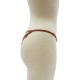 String taupe en dentelle avec bijou cœur doré - PA02MBRW