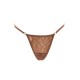 String taupe en dentelle avec bijou cœur doré - PA02MBRW