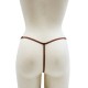 String en dentelle taupe ouvert avec chaînes dorées - PA01MTAUPE