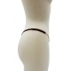 String en dentelle marron ouvert avec chaînes dorées - PA01MBRW