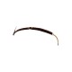 String en dentelle marron ouvert avec chaînes dorées - PA01MBRW