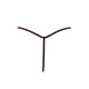 String en dentelle marron ouvert avec chaînes dorées - PA01MBRW