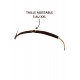 String en dentelle marron ouvert avec chaînes dorées - PA01MBRW