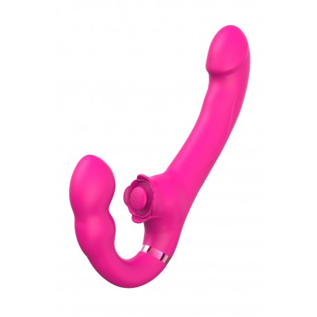 Vibromasseur ROSEA Strap-on Triple Action Télécommandé - SAV190
