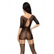 Bodystocking fantaisie noir High stakes - PH0116BLK