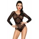 Body fantaisie noir manches longues High on love - PH0118BLK