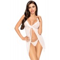 Babydoll et string assorti Blanc After sunset - PH0009WHT