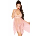 Nuisette et string assorti Rose Naughty doll - PH0084PNK