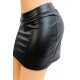 Jupe noire en simili cuir mat Sifia - LSL5-S