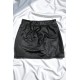 Jupe noire en simili cuir mat Sifia - LSL5-S