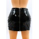 Jupe noire en simili cuir avec zip Lara - LSL6-S