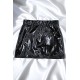 Jupe noire en simili cuir avec zip Lara - LSL6-S
