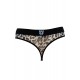 String en résille imprimé léopard gris - LM2501-57GREY