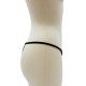 String noir en dentelle avec bijou et chaîne dorée - PM06G-BBLK