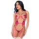 Body en Tulle Brodé Fleuri - MAL8928GAR