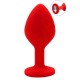 Plug rouge bijou cristal Medium