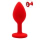 Plug rouge bijou cristal Small