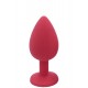 Plug rouge bijou cristal Small