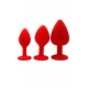 Plug rouge bijou cristal Small