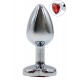 Plug bijou coeur en aluminium bijou rouge Small - RY-013RED