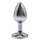Plug bijou coeur en aluminium bijou rouge Small - RY-013RED