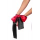 Accessoire coquin en satin réversible noir rouge - MAL128BKRD