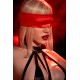 Accessoire coquin en satin réversible noir rouge - MAL128BKRD