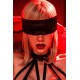 Accessoire coquin en satin réversible noir rouge - MAL128BKRD