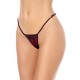 Robe sexy rouge scintillante dos nu avec string chaîne - MAL40019SHRD