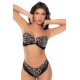 Bikini Bandeau Léopard avec Dentelle - MAL67106LEOP