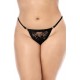 Peignoir en dentelle grande taille Mapalé avec string assorti - MAL7618XBLK