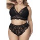 Lingerie grande taille, soutien-gorge et culotte en fibres recyclées - MAL8796XBLK