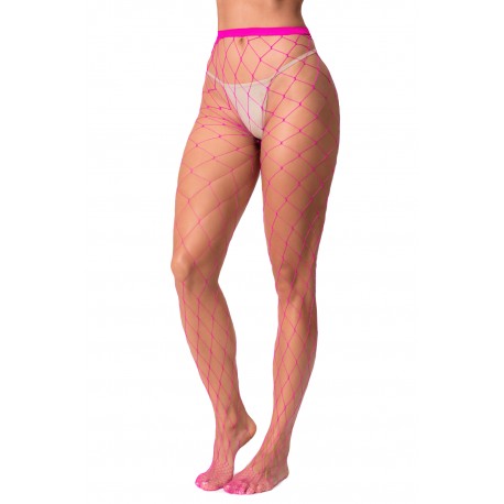 Collant large maille rose - MAL1106NPK