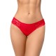 Culotte rouge ouverte en dentelle - MAL131RED