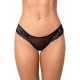 Culotte noire ouverte en dentelle - MAL131BLK