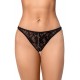 String sexy noir en dentelle avec chaînes - MAL133BLK