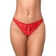 String sexy rouge en dentelle avec chaînes - MAL133RED