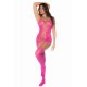 Combinaison en résille rose - MAL1105NPK
